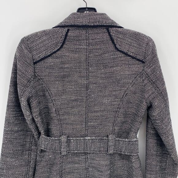 Guess Women's Black & White Tweed Double Breasted Jacket Coat Size XS - Picture 6 of 12